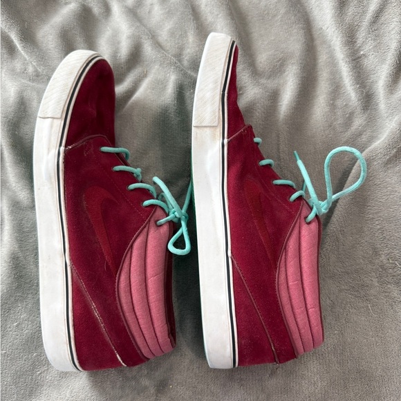 Nike Zoom Stefan Janoski Mid Size 13 Men Causal Sneakers Red Blue Streetwear - Picture 10 of 11